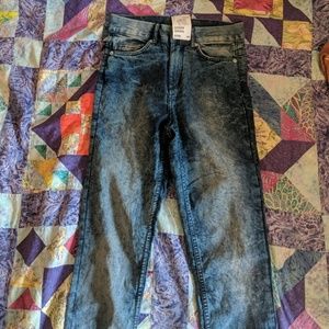 High waisted skinny jeans